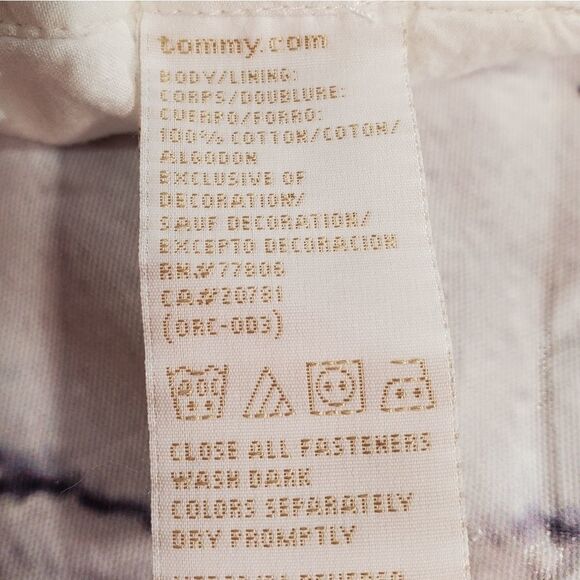 🔺️Tommy Hilfiger White Textured Paisley Print Wrap Belted Skirt Size 6 - Picture 8 of 8